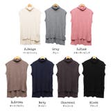 カシミヤタッチオーバーサイズタートルネックベスト サイドスリット ノースリーブ | mili an deni | 詳細画像20