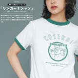 リンガー半袖Tシャツ パイピング サーフプリント | mili an deni | 詳細画像4 