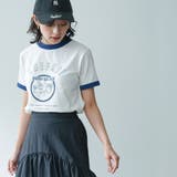 リンガー半袖Tシャツ パイピング サーフプリント | mili an deni | 詳細画像11 