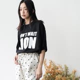 半袖ビッグロゴプリントTシャツ プリント コットン | mili an deni | 詳細画像16 