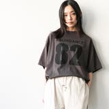 半袖カレッジナンバリングTシャツ プリント コットン | mili an deni | 詳細画像12 