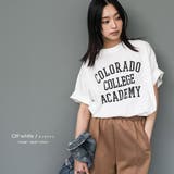 半袖カレッジプリントTシャツ プリント コットン | mili an deni | 詳細画像7 