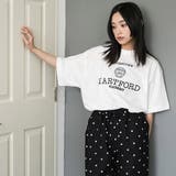半袖カレッジプリントTシャツ プリント コットン | mili an deni | 詳細画像7 