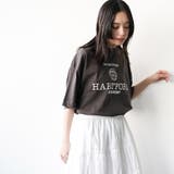 半袖カレッジプリントTシャツ プリント コットン | mili an deni | 詳細画像12 