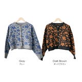 モール花柄ショートカーデ カーデ ショート丈 | mili an deni | 詳細画像17