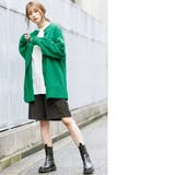 クルーネックミドル丈カーディガン ドロップショルダー オーバーサイズ | mili an deni | 詳細画像12 