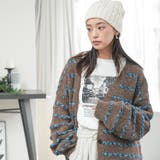 オーバーサイズボーダーニットカーディガン トップス ニット素材 | mili an deni | 詳細画像13 