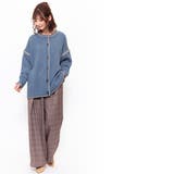 配色リンキング両A面カーディガン クルーネックドロップショルダー 長袖 | mili an deni | 詳細画像7