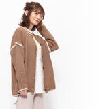 配色リンキング両A面カーディガン クルーネックドロップショルダー 長袖 | mili an deni | 詳細画像10