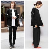 配色リンキング両A面カーディガン クルーネックドロップショルダー 長袖 | mili an deni | 詳細画像12