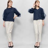 ２WAYパールボタンＶネックカーディガン シアースリーブ パフスリーブ | mili an deni | 詳細画像9 