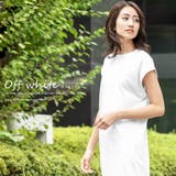 オフホワイト | スリット入り BIG ワンピース | mili an deni