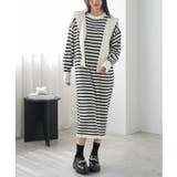 オフホワイト | セーラーニットワンピース ナイロンニット セーラーニット付き | mili an deni