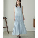 サックス | アシンメトリー シャーリング ワンピース | mili an deni