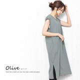 オリーブ | Tシャツ 綿100％ ノースリーブ | mili an deni