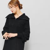 セーラーカラージップニットワンピース 畔編み ボリューム袖 | mili an deni | 詳細画像14 