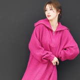 セーラーカラージップニットワンピース 畔編み ボリューム袖 | mili an deni | 詳細画像17 