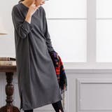 シアバター加工裏微起毛サイドスリットワンピース ドロップショルダー 暖かい | mili an deni | 詳細画像14