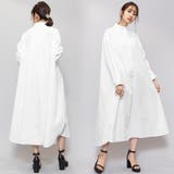 フレアシャツワンピース スタンドカラー バックタック | mili an deni | 詳細画像11 