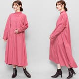 フレアシャツワンピース スタンドカラー バックタック | mili an deni | 詳細画像15 