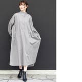 フレアシャツワンピース スタンドカラー バックタック | mili an deni | 詳細画像26 