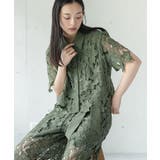 カーキ | カットレース セットアップ レディース | mili an deni
