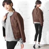 キャメル | やわらかフェイクレザー ノーカラージャケット ライダース | mili an deni