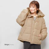 ベージュ | ボリュームフェイクダウンジャケット ジャンパー 長袖 | mili an deni