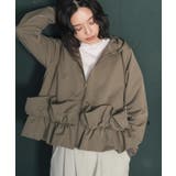 グレー | 裾フリル ジップアップパーカー レディース | mili an deni
