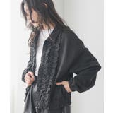 ブラック | ブルゾン レディース フロントフリル | mili an deni