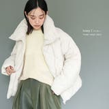 ビッグダイヤキルト中綿ジャケット ミドル丈 無地 | mili an deni | 詳細画像6