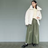 ビッグダイヤキルト中綿ジャケット ミドル丈 無地 | mili an deni | 詳細画像9