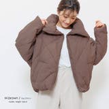 ビッグダイヤキルト中綿ジャケット ミドル丈 無地 | mili an deni | 詳細画像15