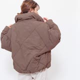 ビッグダイヤキルト中綿ジャケット ミドル丈 無地 | mili an deni | 詳細画像16