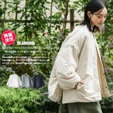 サイドファスナーノーカラージャケット サイドスリット 長袖 | mili an deni | 詳細画像2 