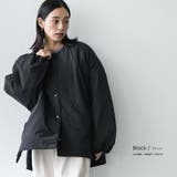 サイドファスナーノーカラージャケット サイドスリット 長袖 | mili an deni | 詳細画像6 