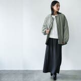 サイドファスナーノーカラージャケット サイドスリット 長袖 | mili an deni | 詳細画像12 