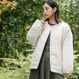 サイドファスナーノーカラージャケット サイドスリット 長袖 | mili an deni | 詳細画像14 