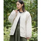 アイボリー | サイドファスナーノーカラージャケット サイドスリット 長袖 | mili an deni