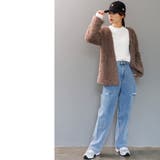 エステルボアミドル丈カーディガン ファー ノーカラー | mili an deni | 詳細画像10 