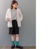 エステルボアミドル丈カーディガン ファー ノーカラー | mili an deni | 詳細画像12 