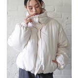 アイボリー | 袖ボリュームショート中綿ジャケット ファイバーダウン 防寒 | mili an deni