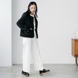 ミックスツィードノーカラージャケット ノーカラー 柄入り | mili an deni | 詳細画像11 