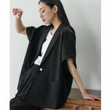 ブラック | テーラードジャケット レディース リネンタッチ | mili an deni