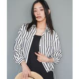 ブラック | サッカーストライプシャツジャケット ブルゾン ストライプ | mili an deni