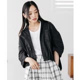 ブラック | 裾ギャザーミリタリーシャツ ブルゾン ライトアウター | mili an deni