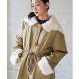 カーキ | ケープフードダウンコート ダウンジャケット ファー | mili an deni