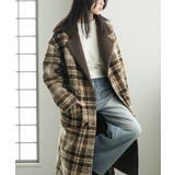 ブラウン | リバーシブルチェックボアコート ボアジャケット ファージャケット | mili an deni