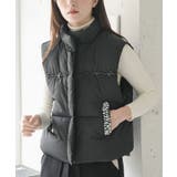 ブラック | 中綿ベスト レディース ビジュー | mili an deni