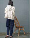 バックフリル前開きジップパーカー フード プルオーバー | mili an deni | 詳細画像19 